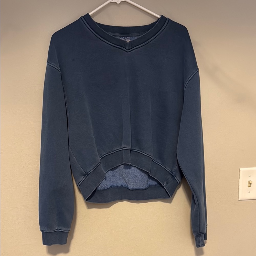 Blue V-Neck Sweatshirt